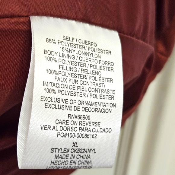 Copper Key Rustic Brown Zip Front Puffer Vest, Size XL Girls,NWT - Picture 12 of 16